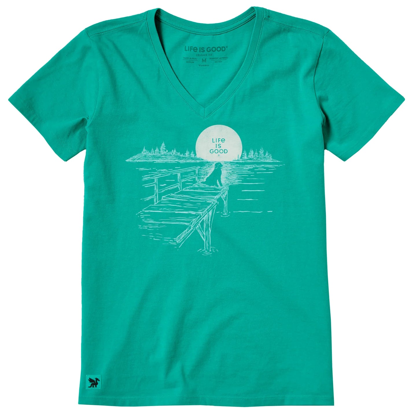Dock Dog Landscape Sunset Tee