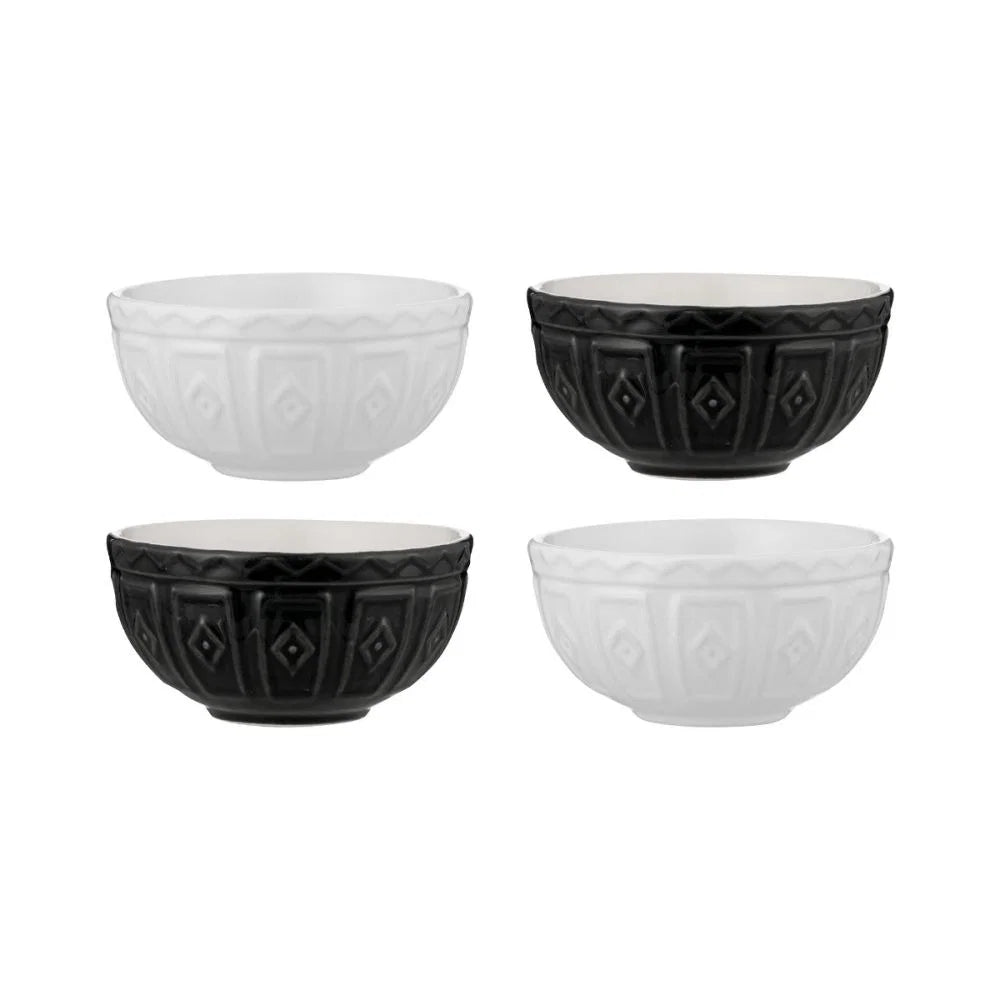 Color Mix Prep Bowls (Set of 4) | Black & Cream
