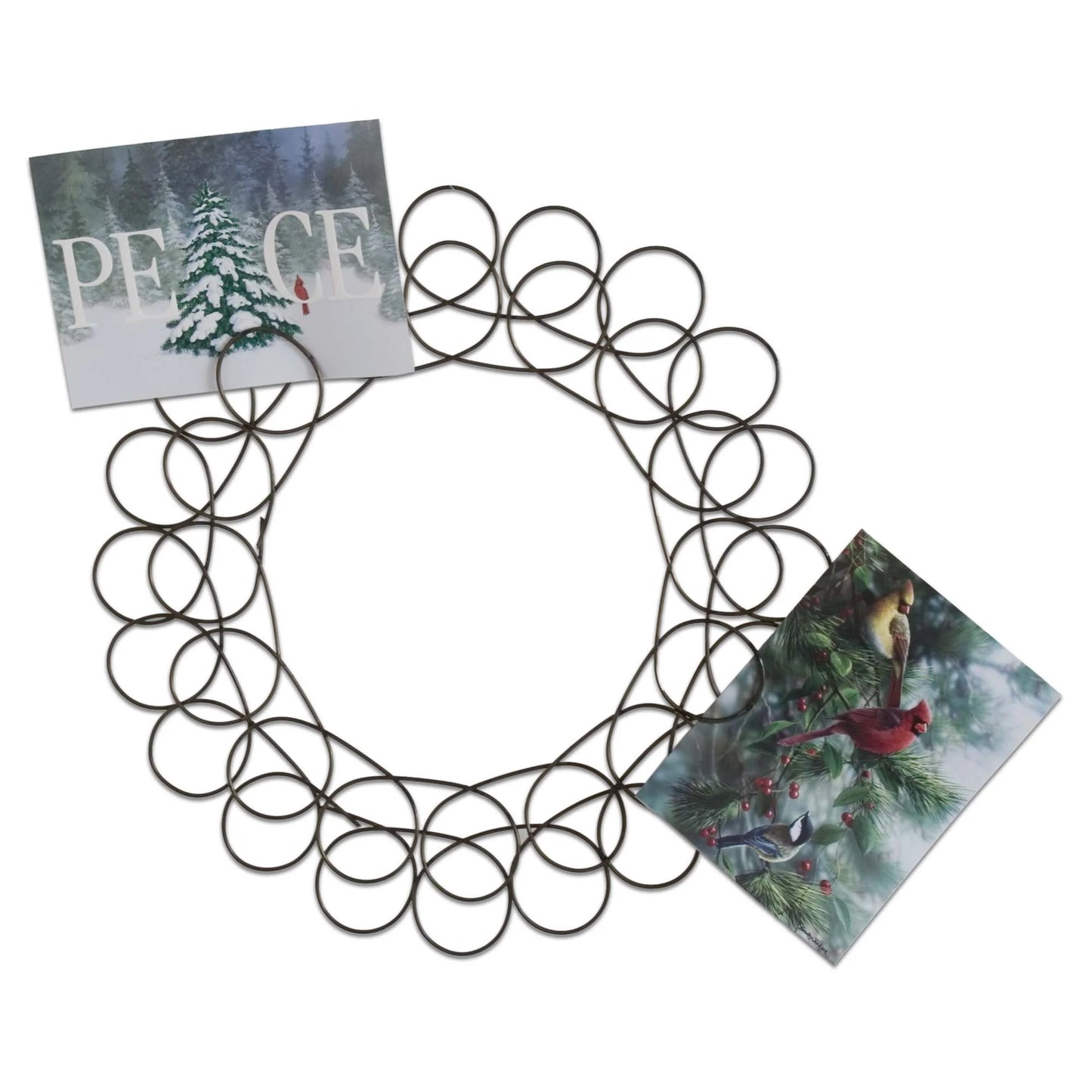 C-26 Antique Bronze Spiral Wreath Greetingcard Holder