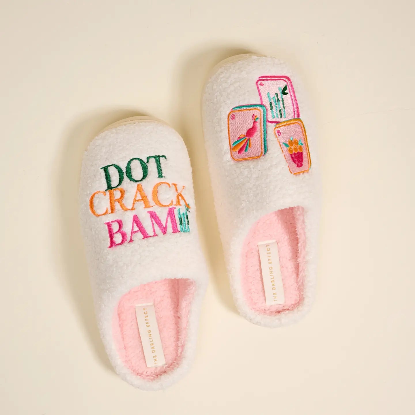 Mahjong Fuzzy Slippers–Dot Crack Bam
