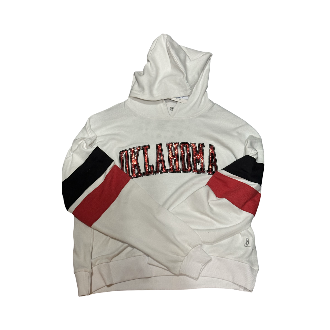 OU Kelly Striped Sleeves Hoodie