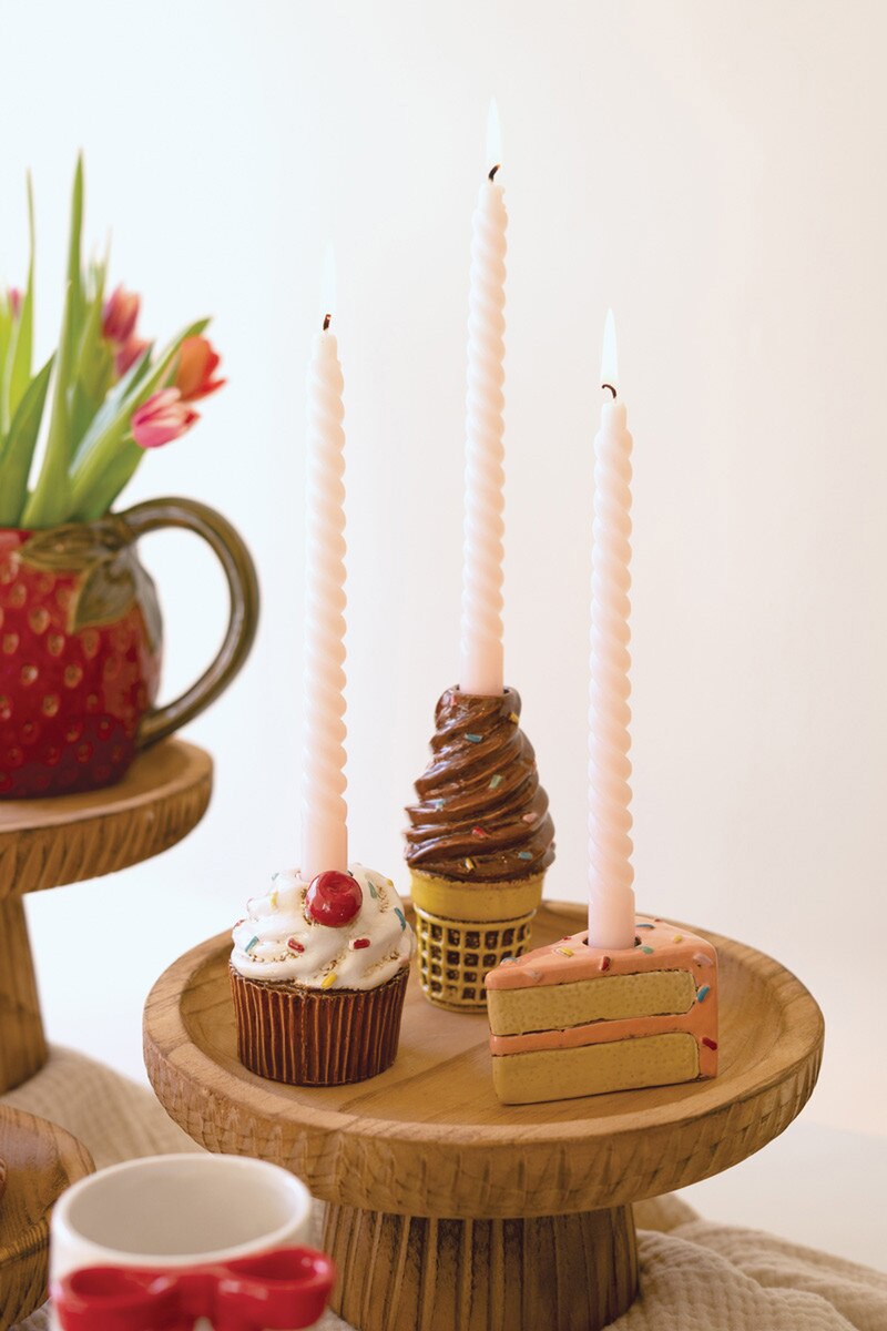 Dessert Ceramic Taper Holder ( Assorted )