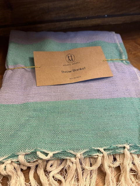 Woven Cotton Slub Throw 60"L x 50"W