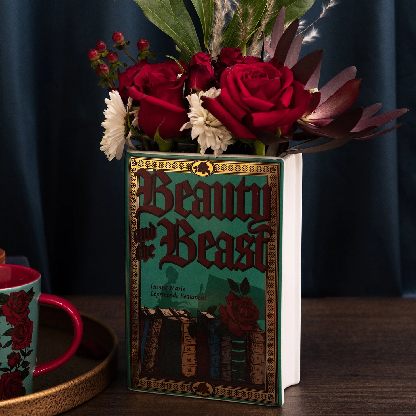Beauty and the Beast Book Vase ( Large )