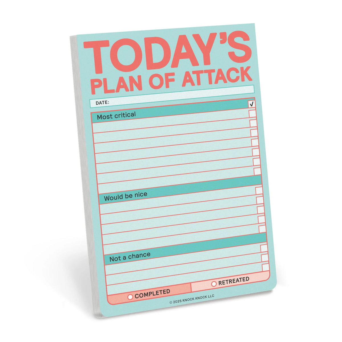 Today’s Plan of Attack Great Big Sticky Note