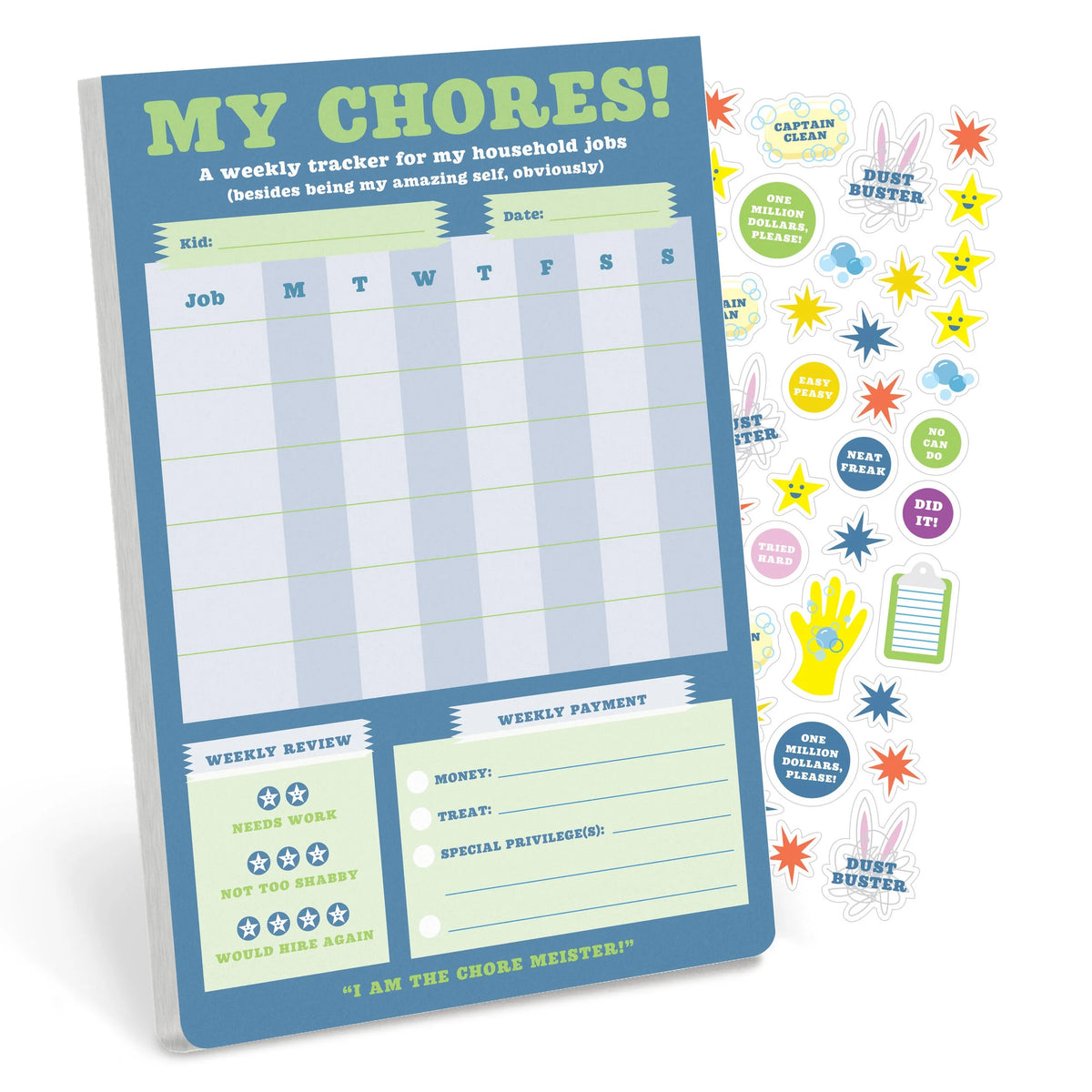 My Chores Weekly Tracker Pad