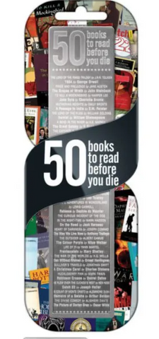 50 Books Metal Bookmark