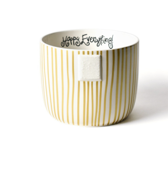 Happy Everything Gold Stripe Mini Bowl