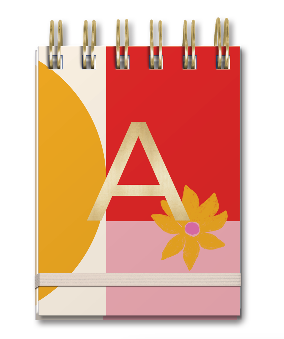 Initial Spiral Note Pad ( Assorted Initials ) 3"x4.5"
