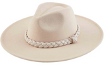 Braided  Fedora Hat  ( Assorted Colors )