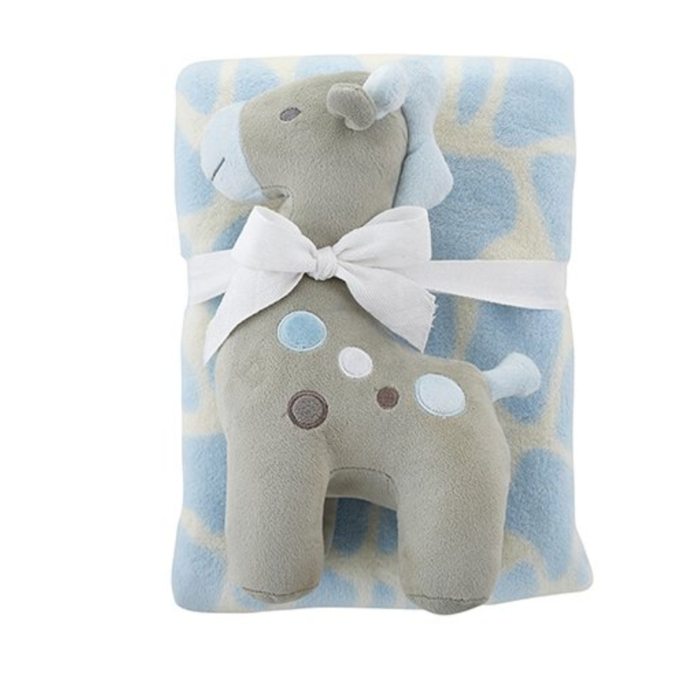 Blanket Toy Set Blue Giraffe