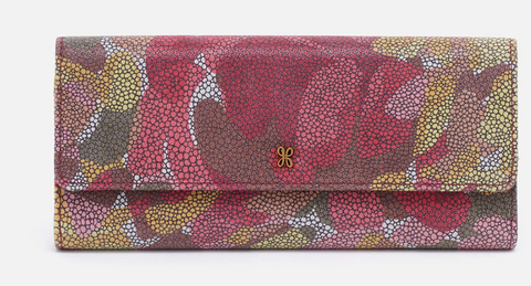 Hobo Jill Large Trifold Continental Wallet ( Abstract Foliage )