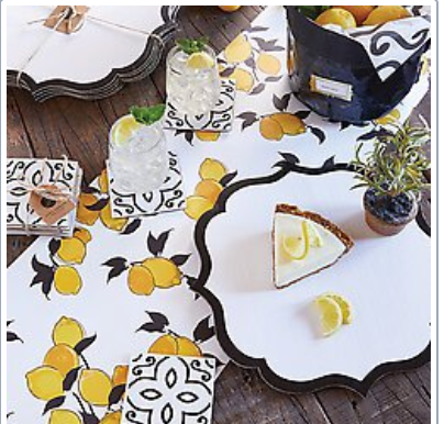 Kraft Table Runner ( Lemons ) 12"X50 '