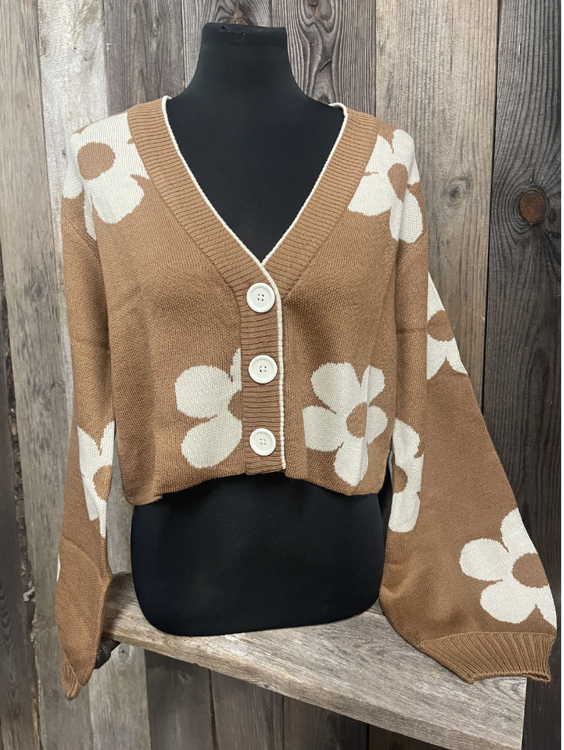 Cropped Cardigan - Flower – Moxie On Second