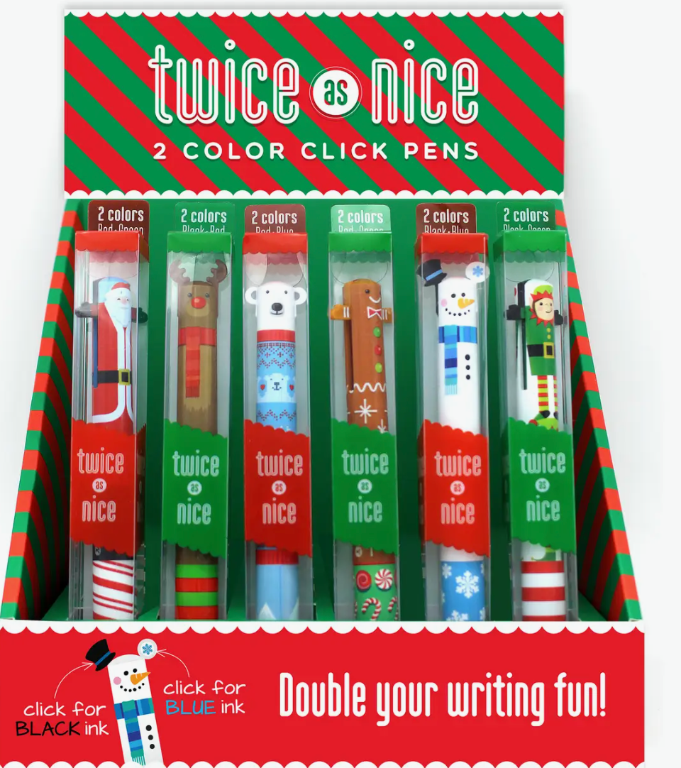 Twice As Nice Christmas 2 Color Click Pen( Assorted ) C-23