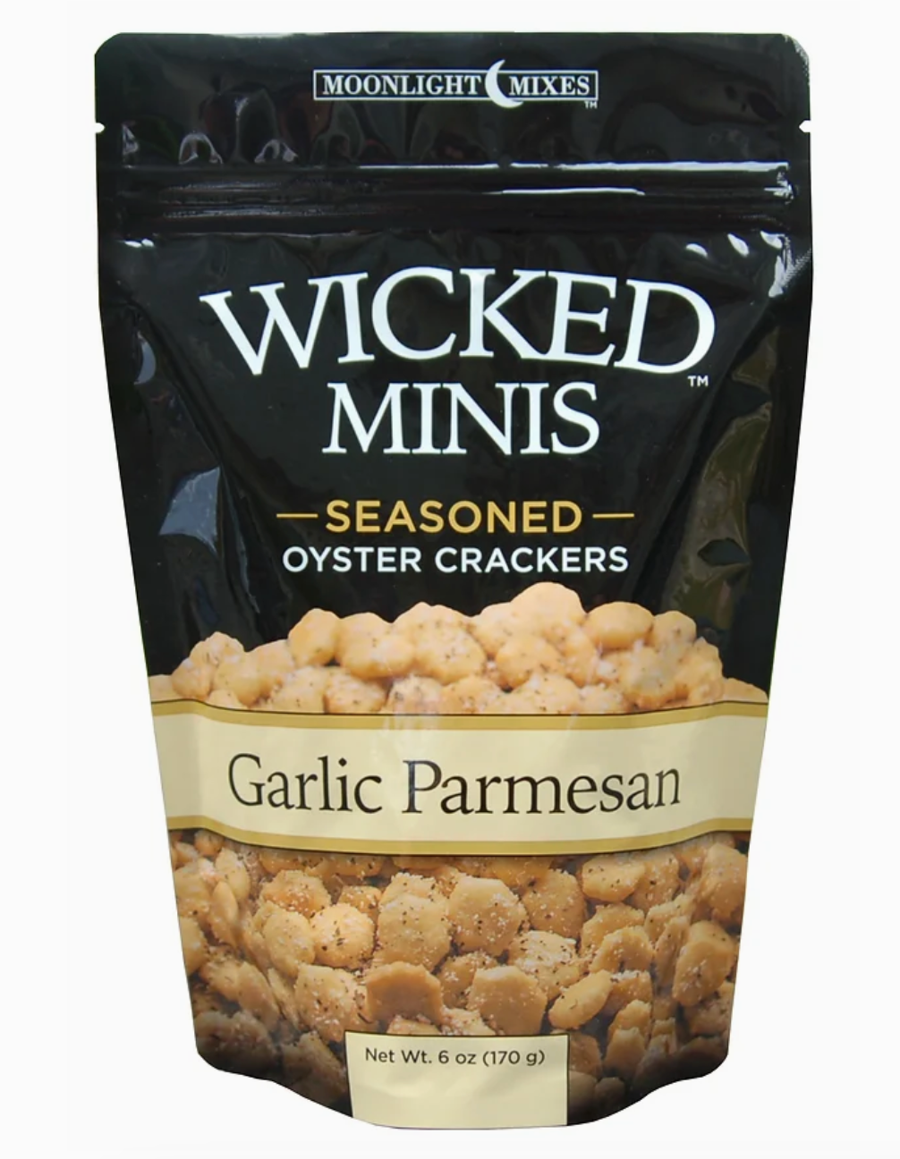 Wicked Minis Seasoned Crackers Garlic Parmesan 6 oz.