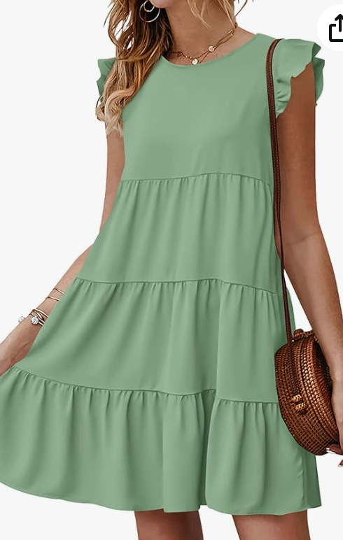 Double Ruffle Short Sleeve Dress