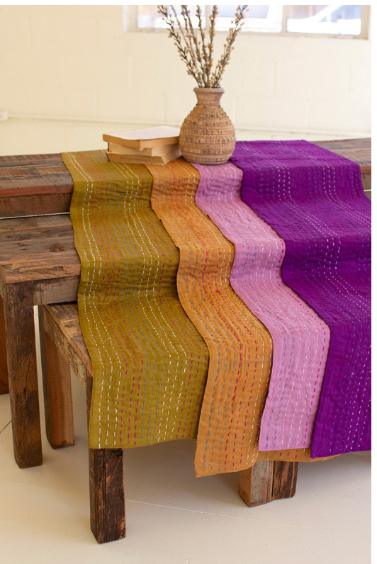 Table Runners with Hand-Stitching ( Assorted )
