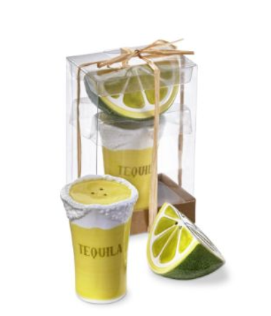 Tequila Shot & Lime Salt & Pepper Set of 2