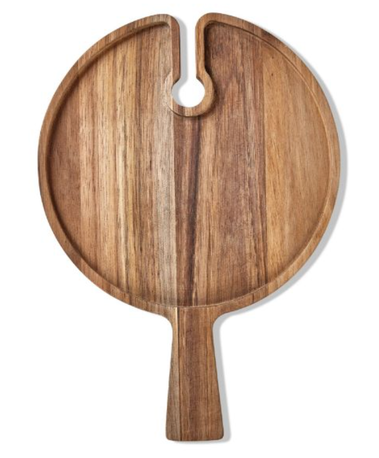 Acacia Wood Wine Glass Tray