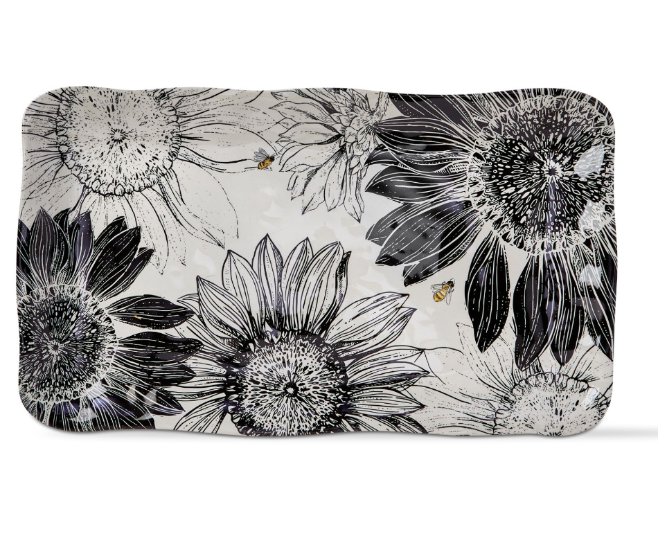 Let it Bee Bamboo Melamine Rectangular Platter