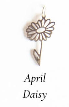 Silver Birth Flower Charm Necklace*( April )