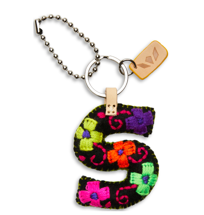 Black Felt Alphabet Charm (Assorted )