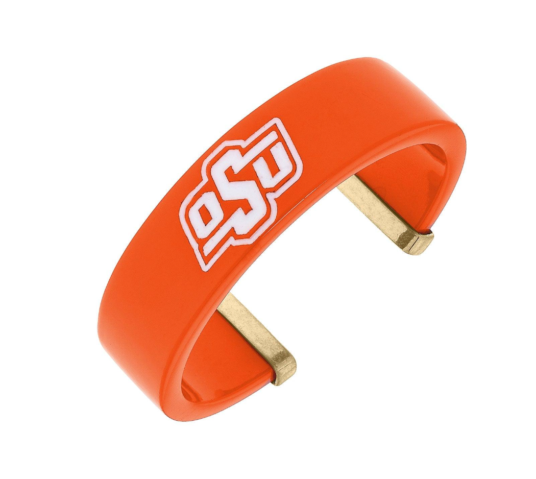 OSU Cowboys Resin Logo Cuff Bracelet 24902B-OKS