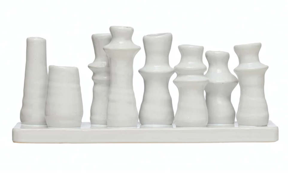 Stoneware Multi Vase with 8 Sections