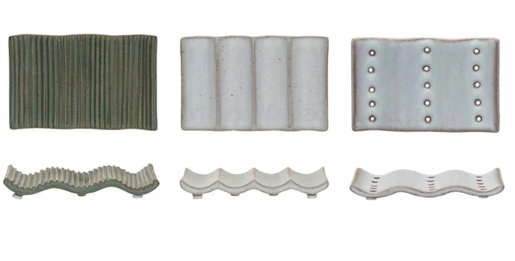Stoneware Soap Dish ( Assorted )