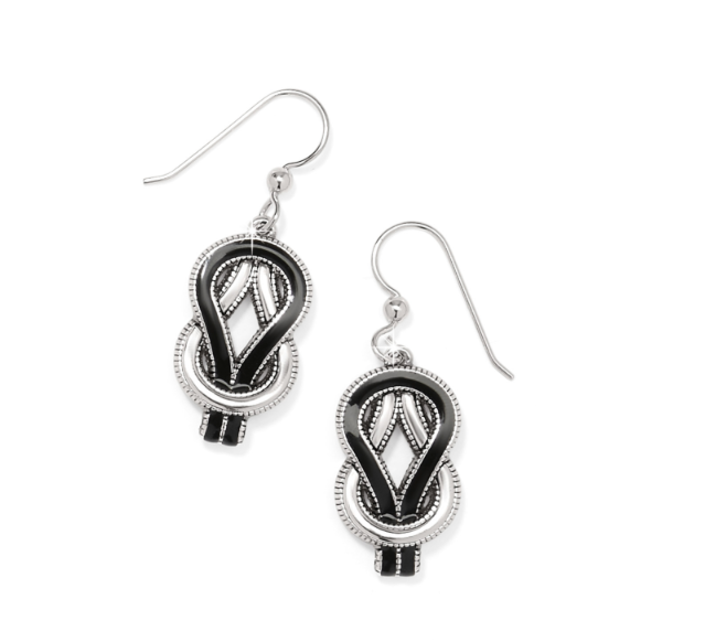 Interlok Harmony Black French Earrings JA0043*