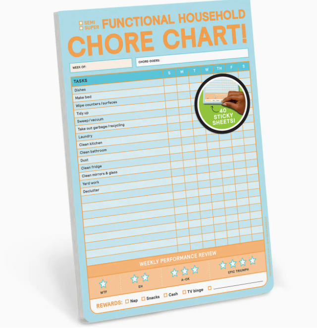 Chore Chart Big & Sticky Notepads