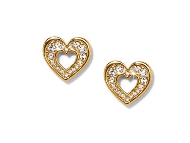 JA0075 Enchanting Gold Heart Earrings*