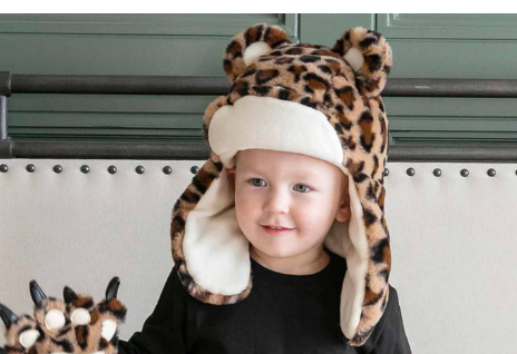 Leopard Kid and Adult Critter Cap