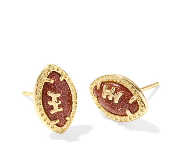 Football Gold Earrings