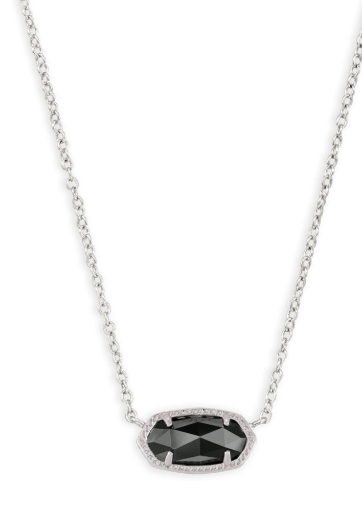 Elisa Black Silver Necklace