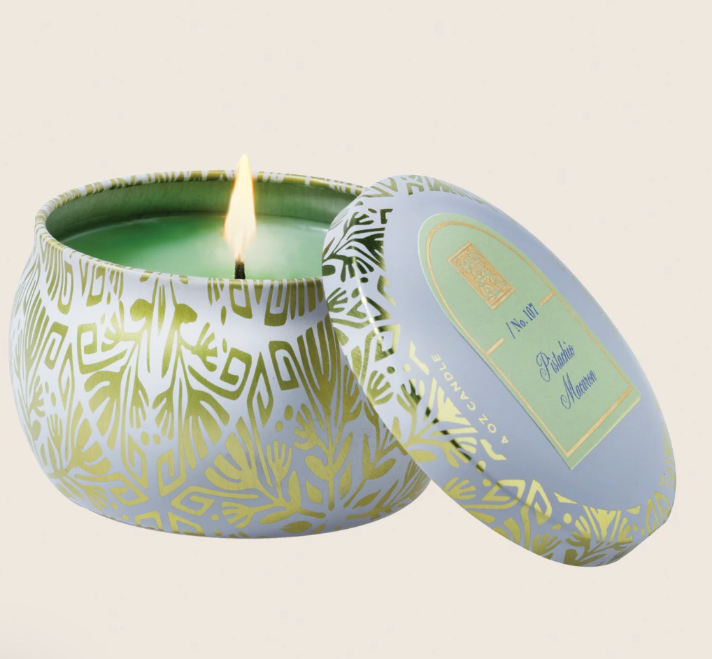 Pistachio Macaron Travel Tin Candle