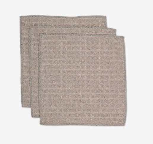Geometry Waffle Soft Wash Cloth ( Set of 3 ) 10" X 10"