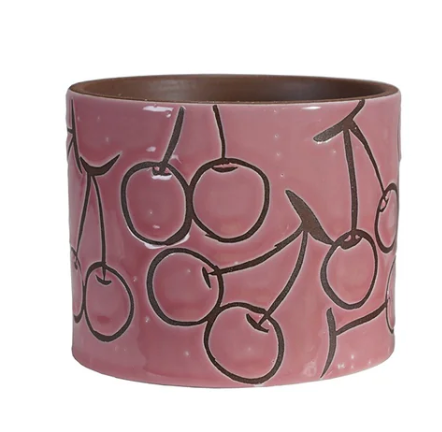 Stoneware Cherry Planter ( Assorted )