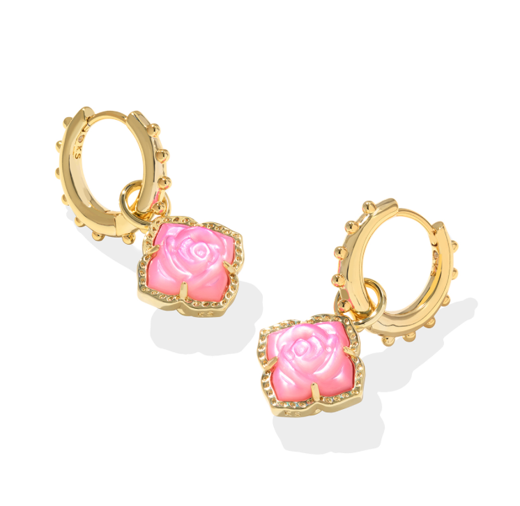 Mallory Gold Earrings Blush Ivory MOP