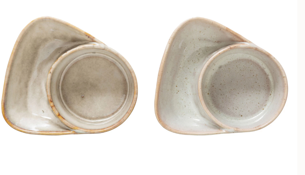 Stoneware Cracker and Soup Bowl