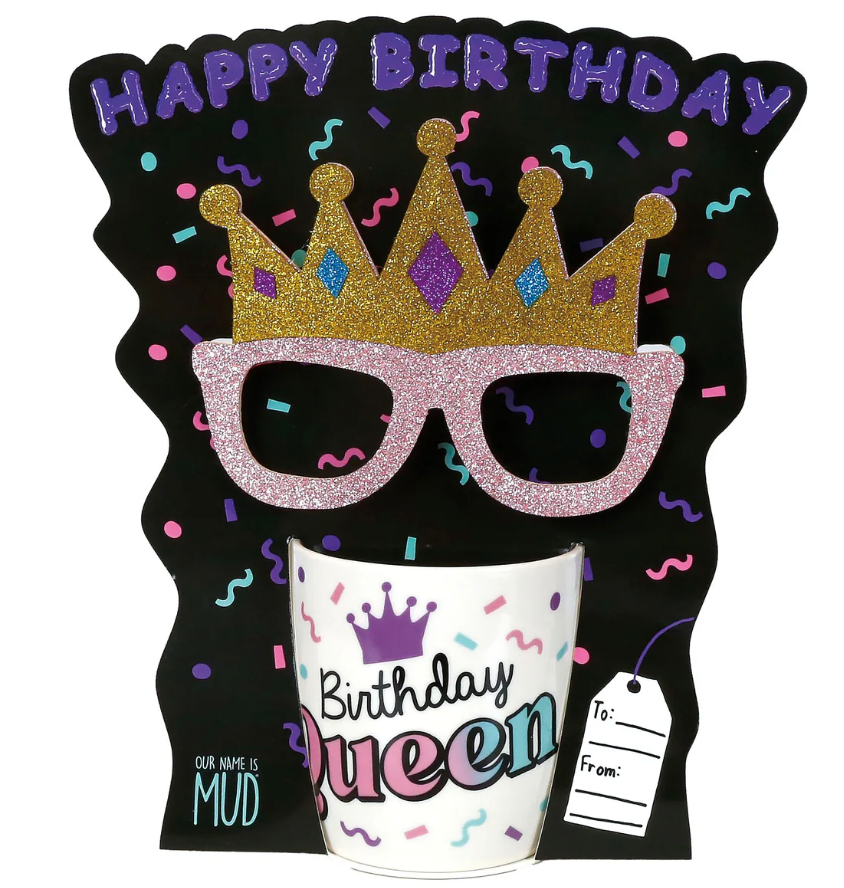 Birthday Queen Mug w/ Glasses