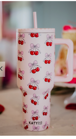 Cherry Bow Stainless Steel Tumbler