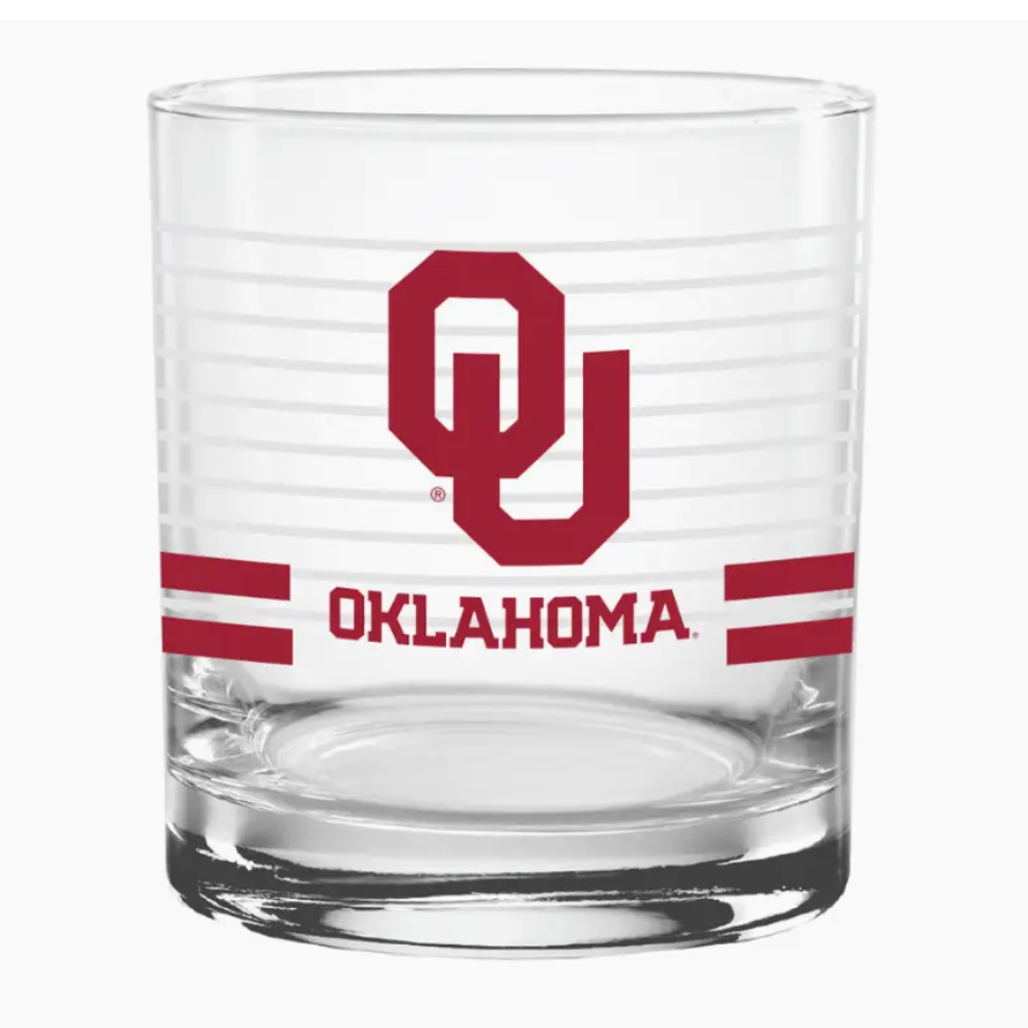 OU Sooners Ring Rocks Glass 14 oz.