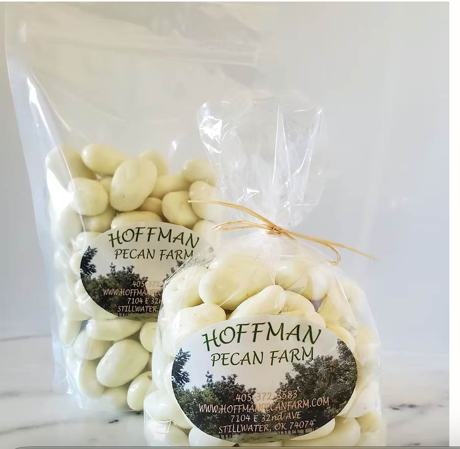 Hoffman Creamy White Chocolate Pecans 1 lb. bag