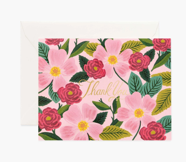 Thank You Blank Card Set of 8