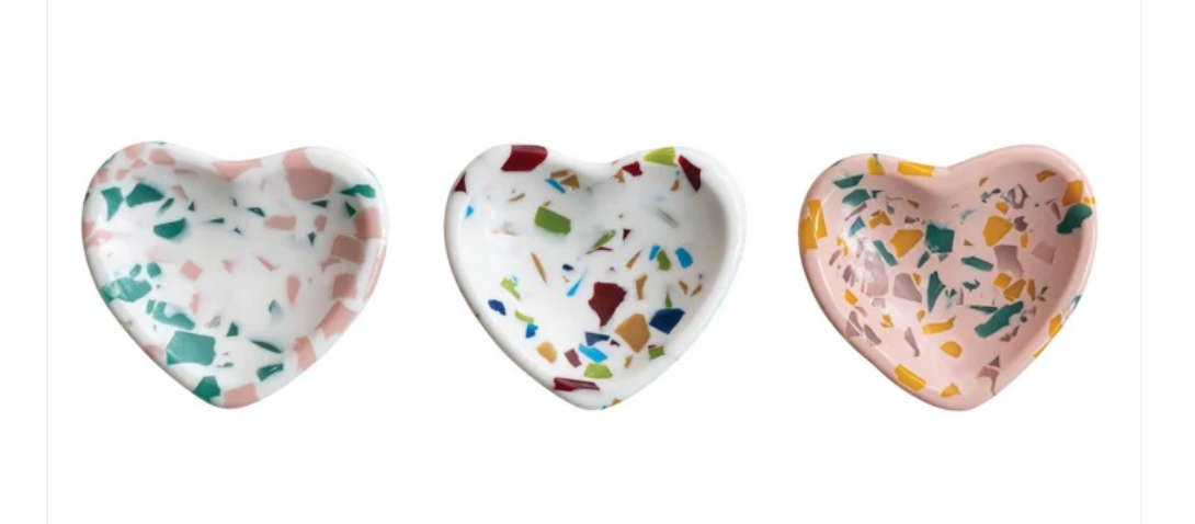 Heart Shaped Resin Trinket Dish