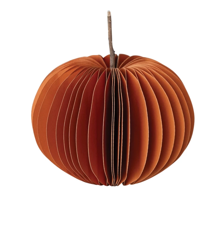 Honeycomb Pumpkin w/ Dried Natural Twig Stem ( Small )