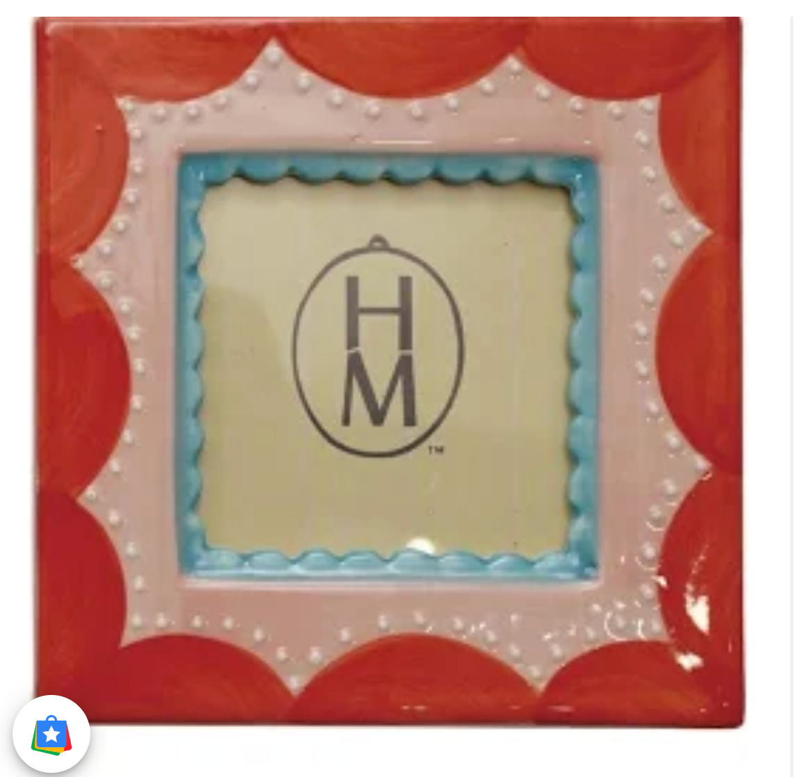 Stoneware Picture Frame 4-1/4"