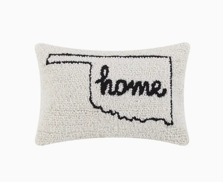 Oklahoma Home Hook Pillow 8" X 12"
